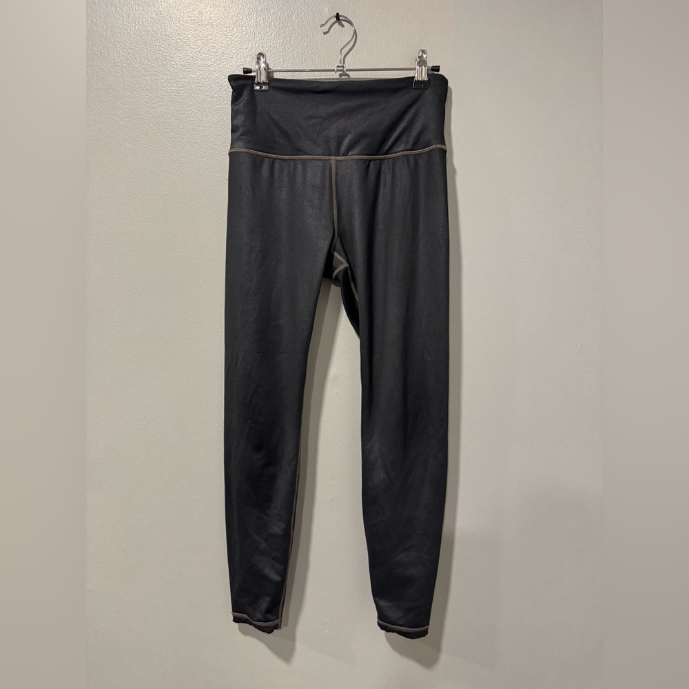 Athleta Elation Ultra High Rise Shimmer Tight in Black Size Small